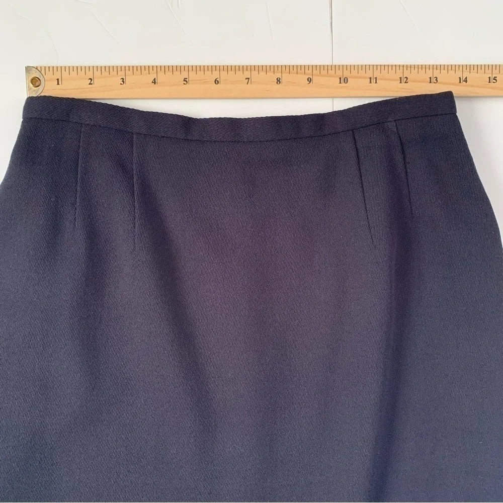 VINTAGE Holt Renfrew 100% Pure Virgin Wool Pencil Skirt Size 10 - Picture 8 of 9